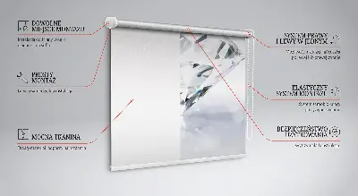 Fabric roller blind for window diamonds pattern