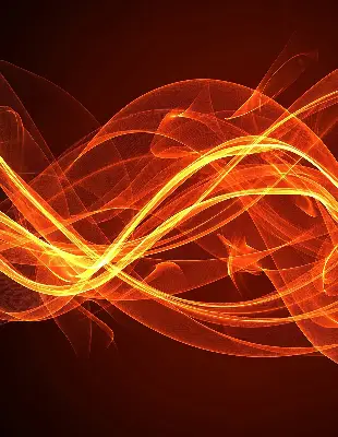 Blackout roller blind with orange abstraction design