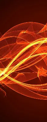 Blackout roller blind with orange abstraction design