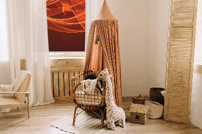Blackout roller blind for window Orange abstraction