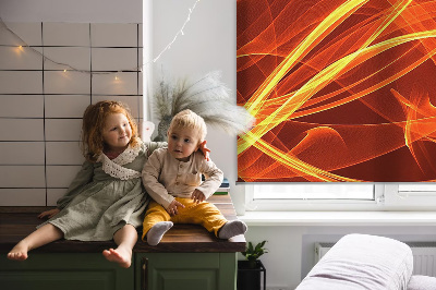 Blackout roller blind for window Orange abstraction