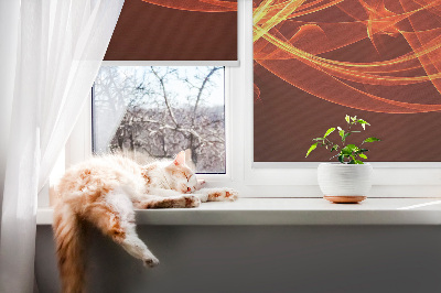 Blackout roller blind for window Orange abstraction