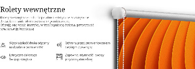 Blackout roller blind with an orange abstraction design