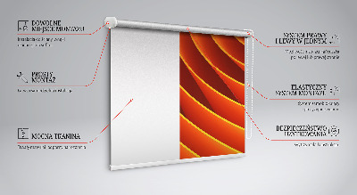 Blackout roller blind for window Orange abstraction