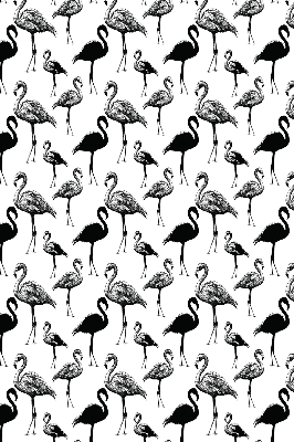 Fabric roller blind for window Black flamingos