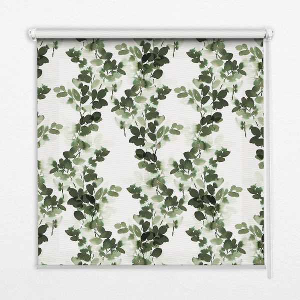 Blackout roller blind for window Leaves