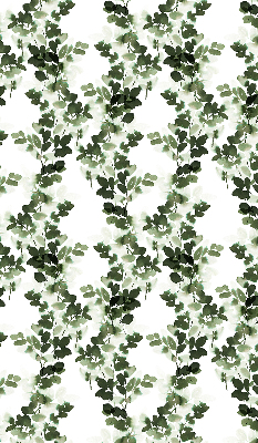 Blackout roller blind with a leaves pattern