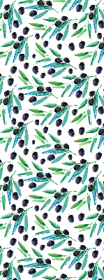 Blackout roller blind leaves and plums pattern