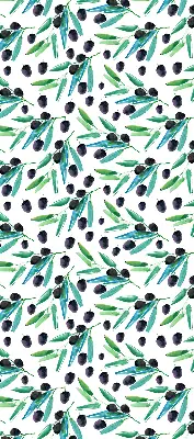 Blackout roller blind leaves and plums pattern