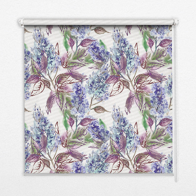 Blackout roller blind for window Summer flowers