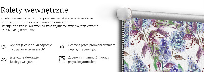 Blackout roller blind for window Summer flowers