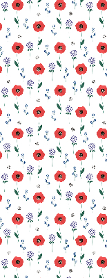 Blackout roller blind Poppy flowers