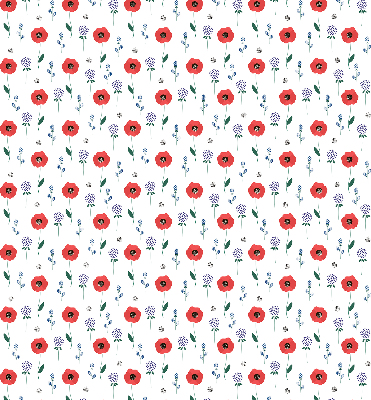 Blackout roller blind Poppy flowers
