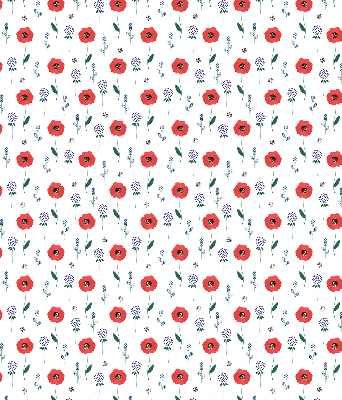 Blackout roller blind Poppy flowers