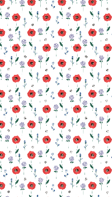 Blackout roller blind Poppy flowers
