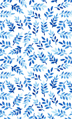 Blackout roller blind for window Blue leaves