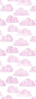 Fabric roller blind for window Pink clouds