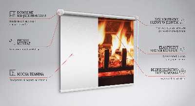 Blackout roller blind Fireplace
