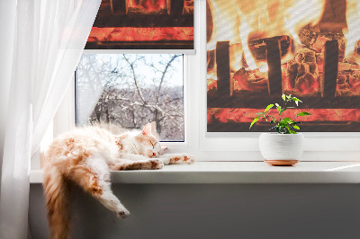 Blackout roller blind Fireplace