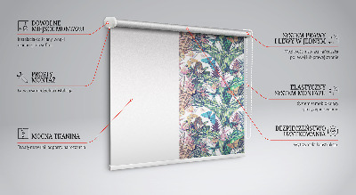 Blackout roller blind for window Butterflies on flowers
