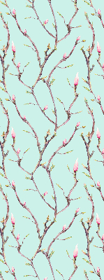 Fabric window roller blind twigs pattern
