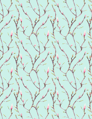 Fabric roller blind for window Twigs