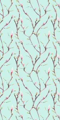 Fabric window roller blind twigs pattern