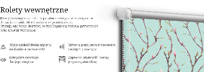 Fabric roller blind for window Twigs