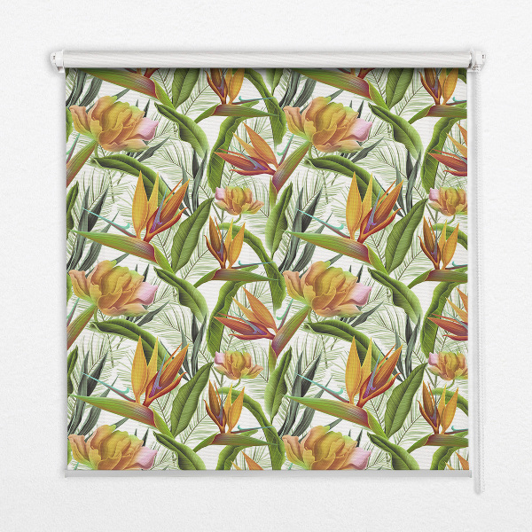 Blackout roller blind Exotic plants