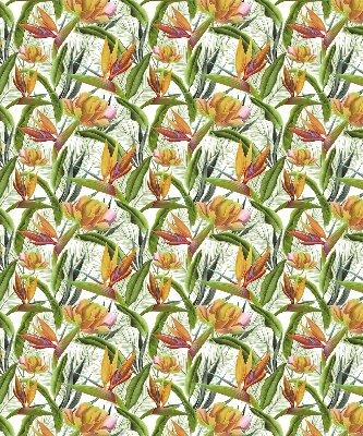 Blackout roller blind Exotic plants