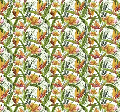Blackout roller blind Exotic plants