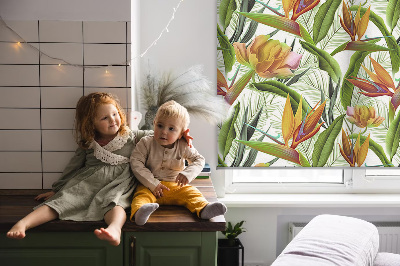 Blackout roller blind Exotic plants