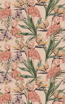Blackout roller blind for window Flamingos and flowers