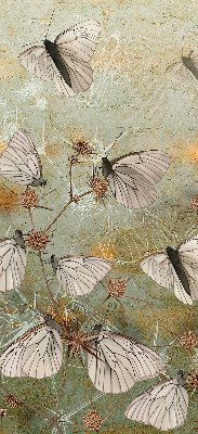 Fabric roller blind for window Butterflies in the meadow