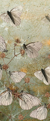 Fabric roller blind for window Butterflies in the meadow