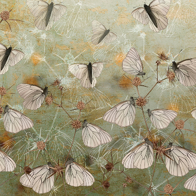 Fabric roller blind for window Butterflies in the meadow