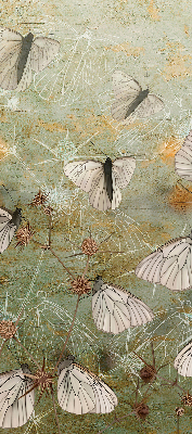 Fabric roller blind for window Butterflies in the meadow