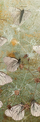 Fabric roller blind for window Butterflies in the meadow