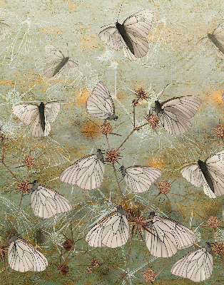 Fabric roller blind for window Butterflies in the meadow