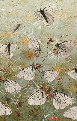 Fabric roller blind for window Butterflies in the meadow