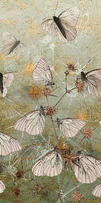 Fabric roller blind for window Butterflies in the meadow