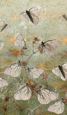 Fabric roller blind for window Butterflies in the meadow