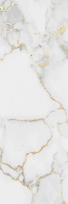 Blackout roller blind for window White marble