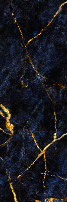 Blackout roller blind Navy blue marble