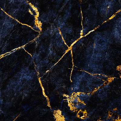 Blackout roller blind Navy blue marble