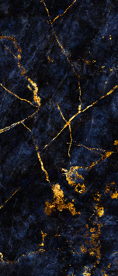 Blackout roller blind Navy blue marble