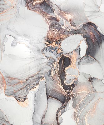 Blackout roller blind for window Gray marble