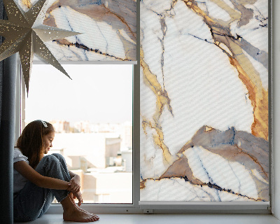 Fabric roller blind for window marble pattern