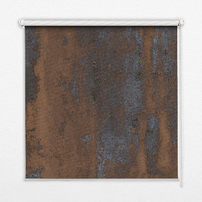 Blackout roller blind for window rusty sheet metal finish