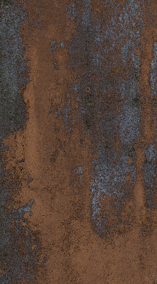Blackout roller blind for window Rusty sheet metal